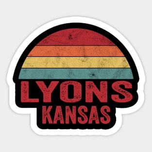 Vintage  Lyons Kansas Sticker